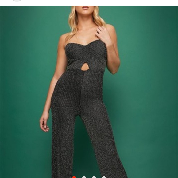 glitter wide leg jumpsuit